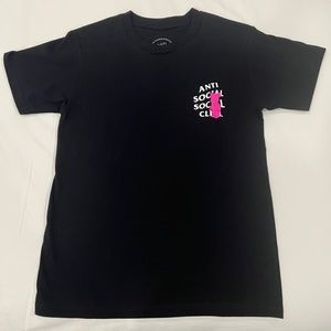 ASSC × BE@BRICK Pink Logo Black tee